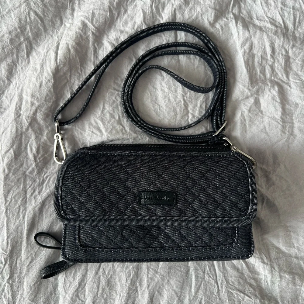 Vera Bradley Quilted Denim Crossbody Wallet